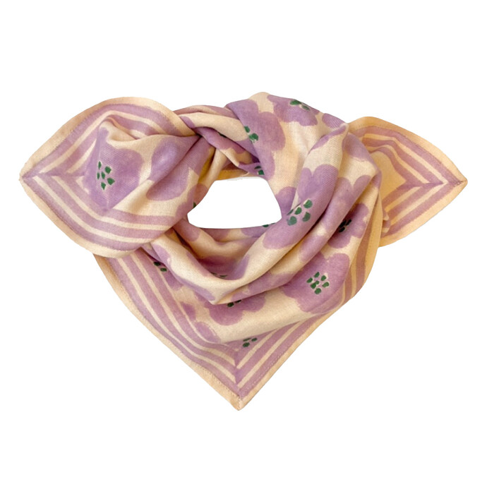 Small Foulard Manika Flora Bold - Lavande Apaches