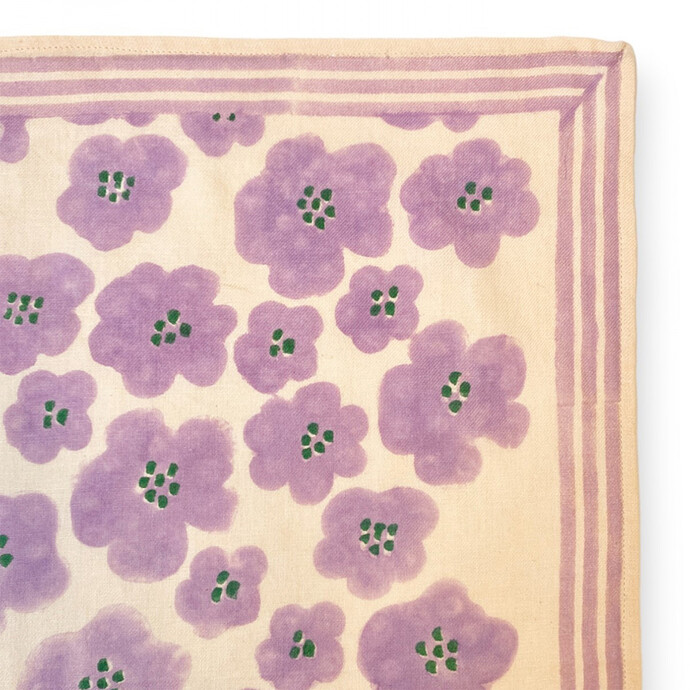 Small Foulard Manika Flora Bold - Lavande Apaches