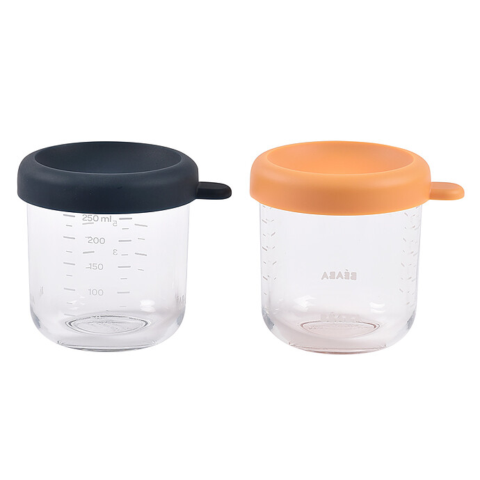 Lot de 2 Portions Verre 250 ml - Night Blue & Honey BÉABA