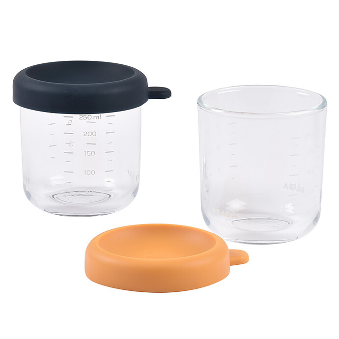 Lot de 2 Portions Verre 250 ml - Night Blue & Honey BÉABA