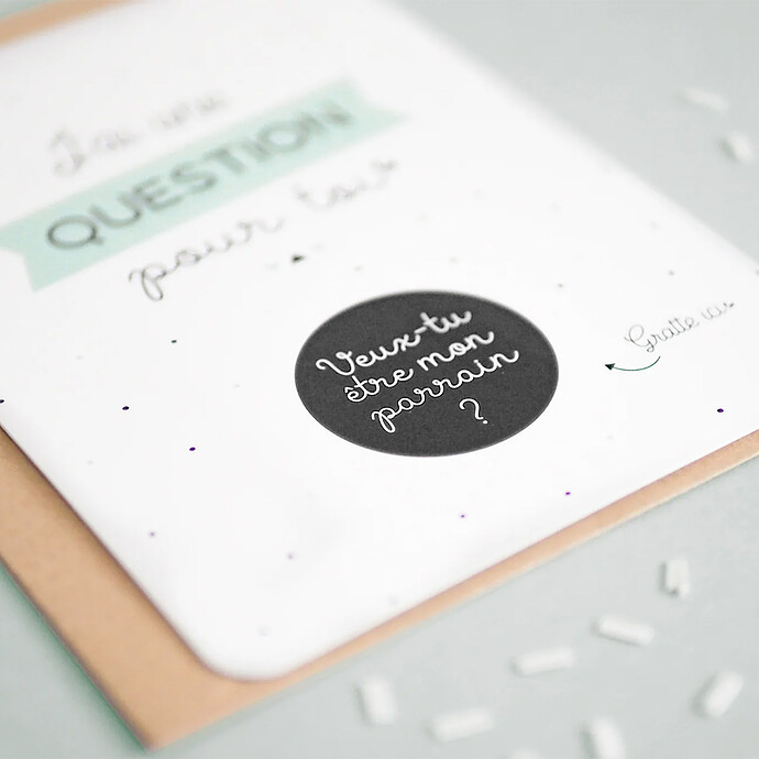Carte à Gratter - Veux-tu Être Mon Parrain ? Manahia