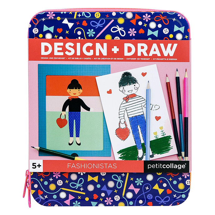 Kit de Dessin et de Collage Fashionistas Petit Collage