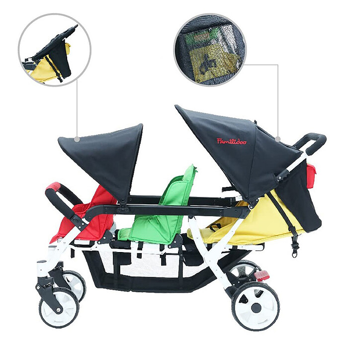 Poussette 3 Places Lidoo H3E + Ergondrive Familidoo