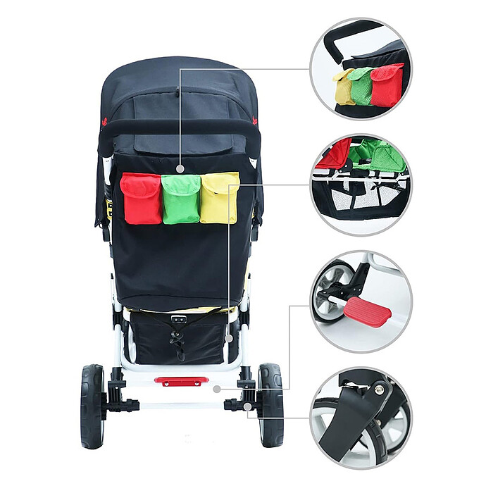 Achat Poussette 3 Places Lidoo H3E + Ergondrive