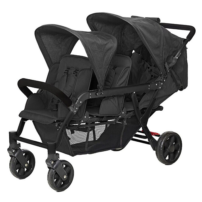 Poussette 3 Places Lidoo H3E + Ergondrive - Full Black Familidoo