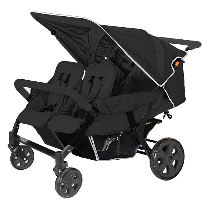 Poussette 4 Places Lidoo Star DJ04FRL+ - Full Black Familidoo
