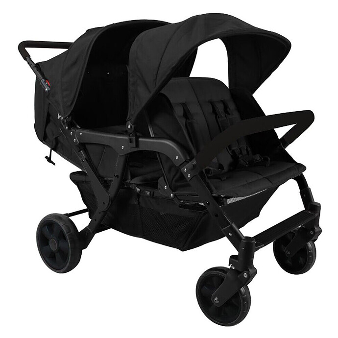 Poussette 4 Places Lidoo City H4E - Full Black Familidoo