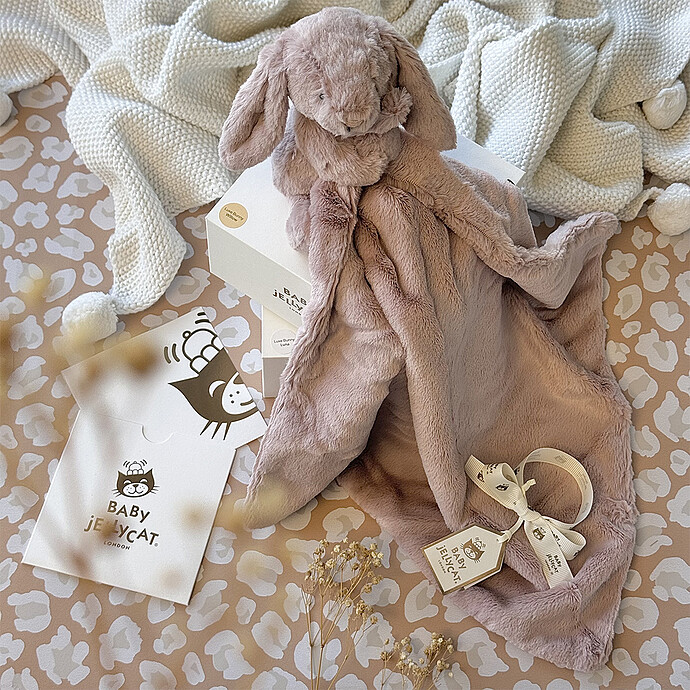 Bashful Luxe Bunny Rosa Soother  Jellycat