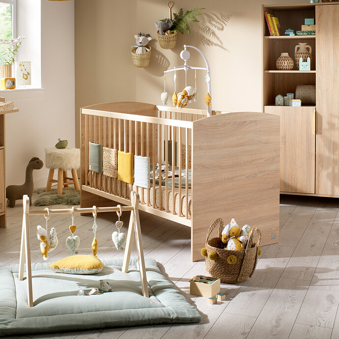 Little Big Bed Evolutif Azur Chêne Doré - 70 x 140 cm Sauthon