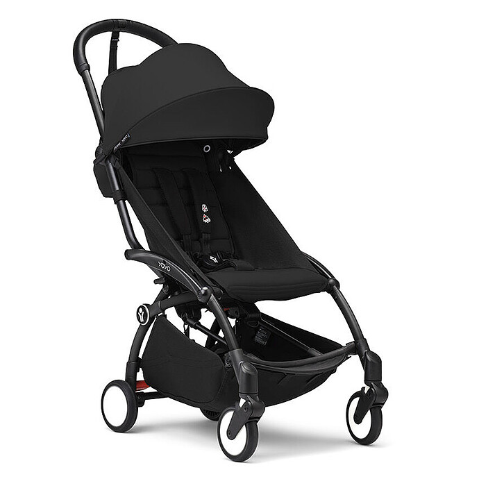 Poussette YOYO³ Complète 0+ et 6  Châssis Noir - Noir Stokke