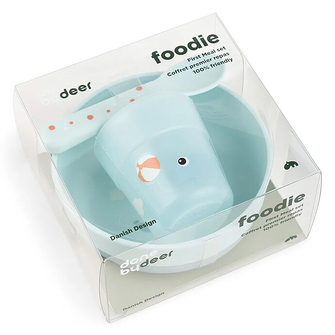 Achat Coffret Premiers Repas 3 Pièces Foodie - Playground Bleu
