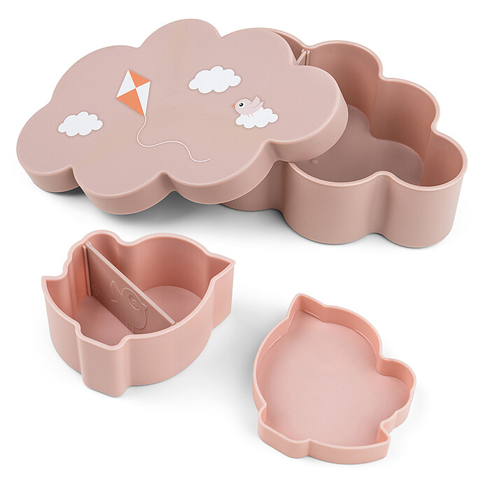 Coffret 3 Pièces Gourde et Boîtes à Goûter - Playground Rose Done by Deer
