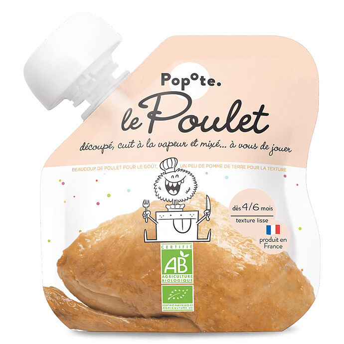 Gourde Repas Bio Poulet - 60 g Popote