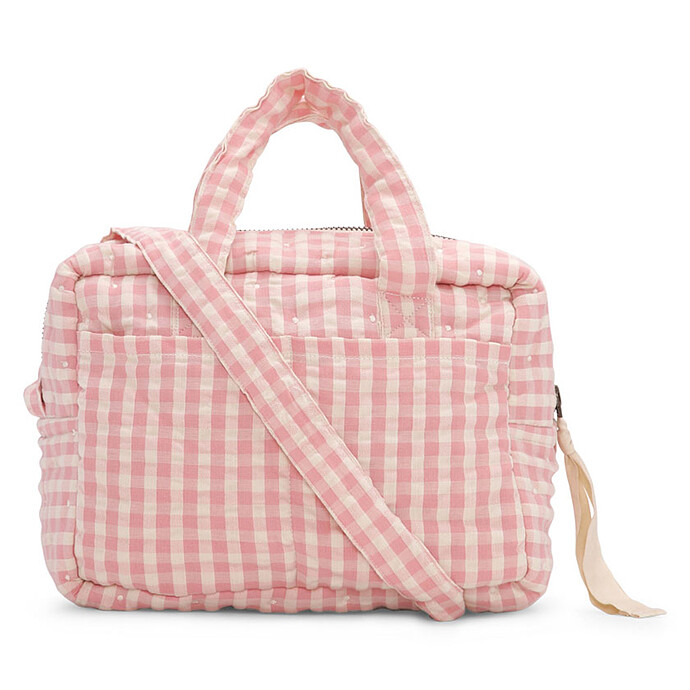 Sac à Langer pour Poupée - Powder Pink Check Konges Sløjd