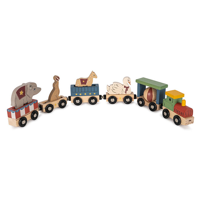 Train En Bois à Empiler Pour Enfants 3 Ans+ – 3 Wagons, 4 Animaux, 4 Blocs – Jouet éducatif Et Créatif