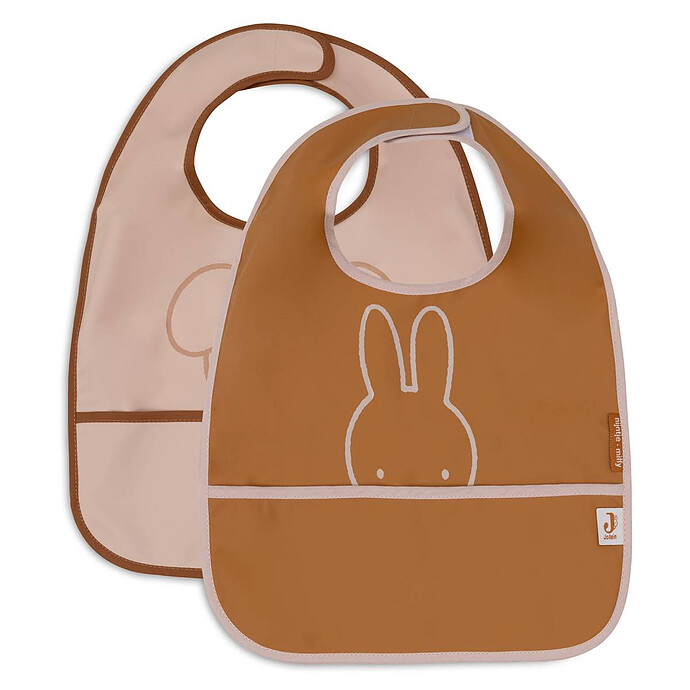 Lot de 2 Bavoirs Imperméables - Miffy Peekaboo Wild Rose Jollein