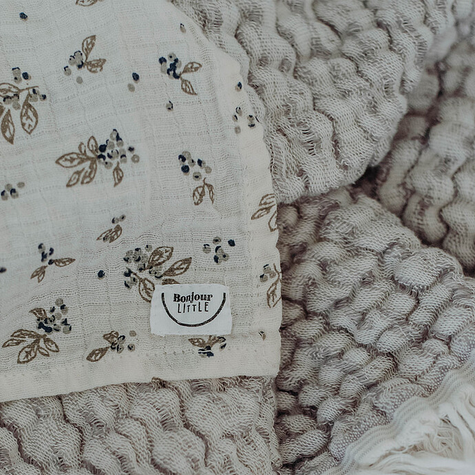 Lot de 2 Langes - Sloeberry et Cream Bonjour Little