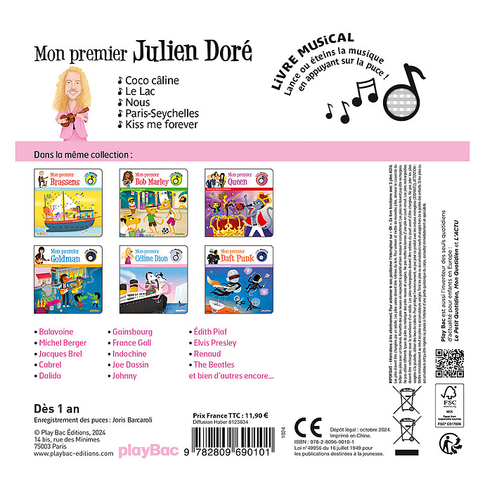 Avis Livre Musical Mon Premier Julien Doré