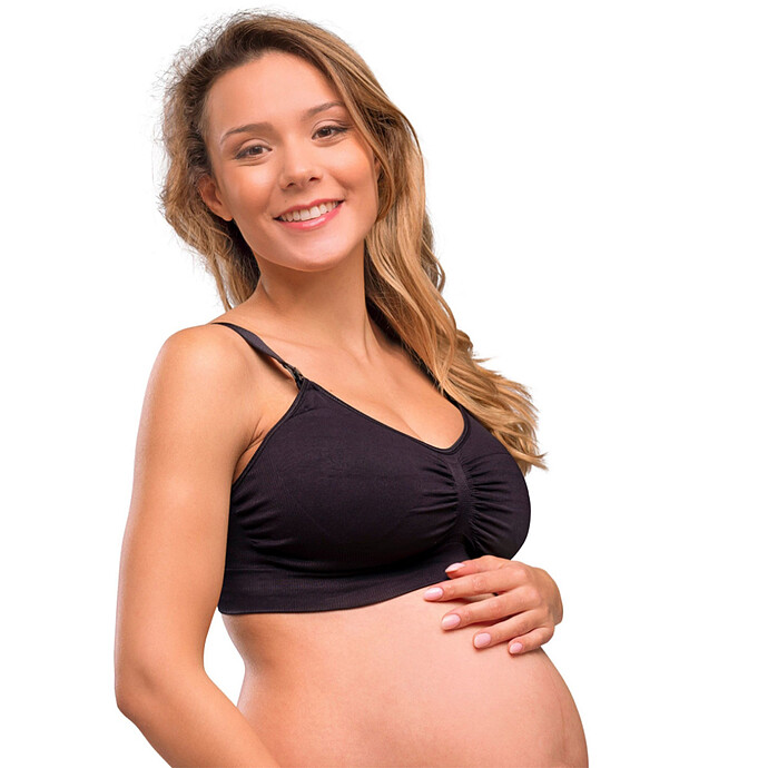 Avis Soutien-gorge de Grossesse et d'Allaitement Rembourré Sans Coutures Noir - XL