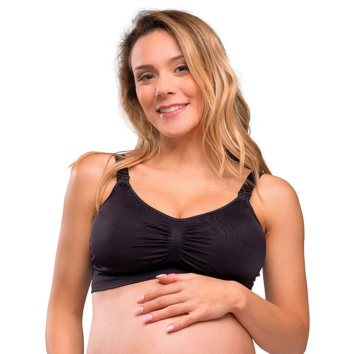 Achat Soutien-gorge de Grossesse et d'Allaitement Rembourré Sans Coutures Noir - XL
