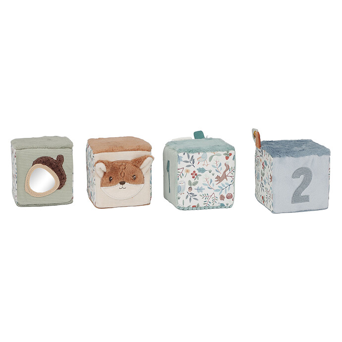 Lot de 4 Cubes Doux - Forest Friends Little Dutch