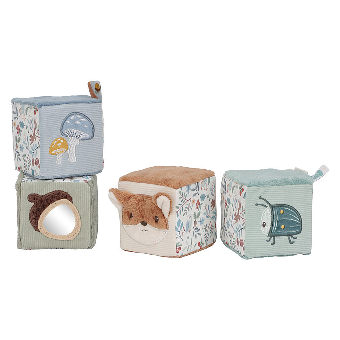 Lot de 4 Cubes Doux - Forest Friends Little Dutch