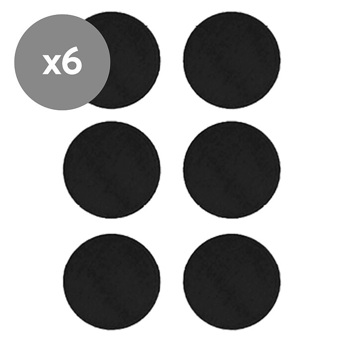 Lot de 6 Coussins d'Allaitement en Coton Bio Noir - Taille Unique carriwell