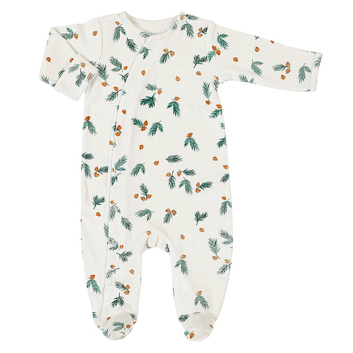 Combinaison Bébé Jour et Nuit Velours Pine - 1 Mois Bonjour Little