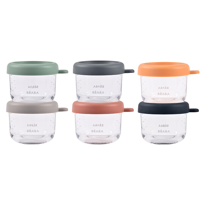 Lot de 6 Portions Verre 150 ml - Sunrise Color Mix  BÉABA