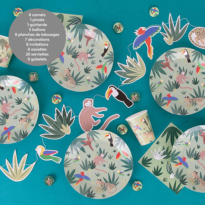 Kit d'Anniversaire Complet - Tropical My Little Day