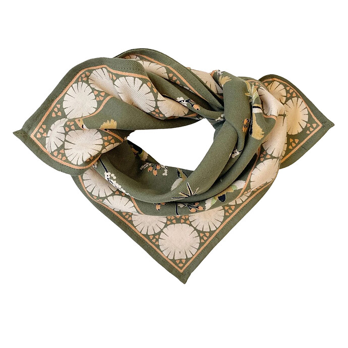 Small Foulard Manika Cerisier - Eucalyptus Apaches