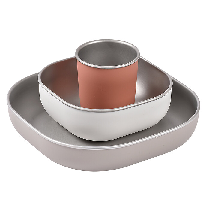 Set de Vaisselle 3 Pièces en Inox - Terracotta BÉABA