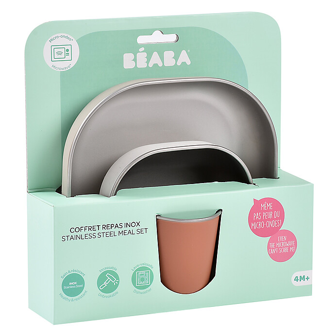 Set de Vaisselle 3 Pièces en Inox - Terracotta pas cher