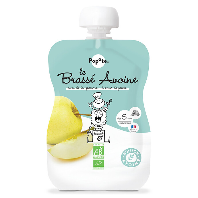 Gourde Repas Bio Brassé Avoine Pomme - 100 g Popote