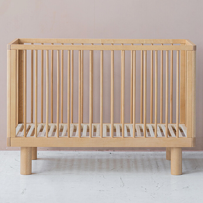 Lit Bébé Evolutif Nox Bois Naturel - 60 x 120 cm Karl & Fric