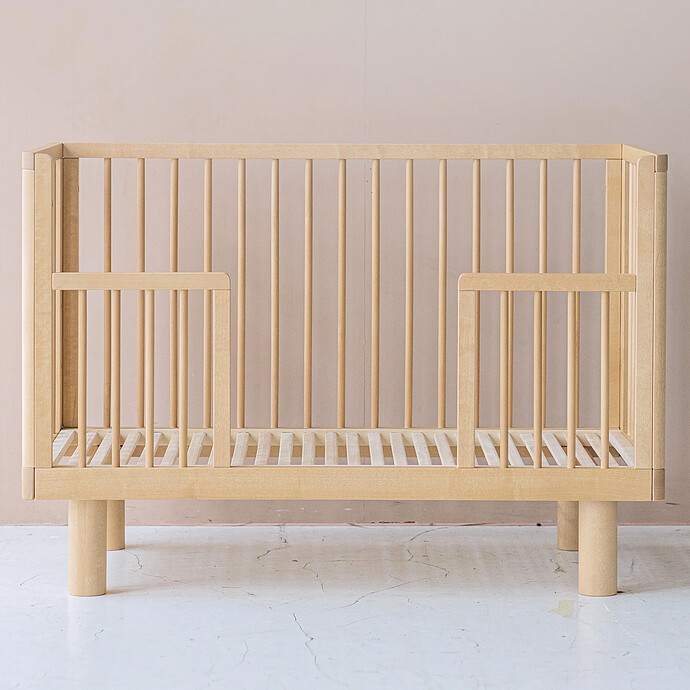 Lit Bébé Evolutif Nox Bois Naturel - 60 x 120 cm Karl & Fric