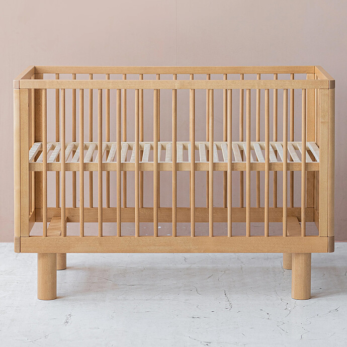 Lit Bébé Evolutif Nox Bois Naturel - 60 x 120 cm pas cher