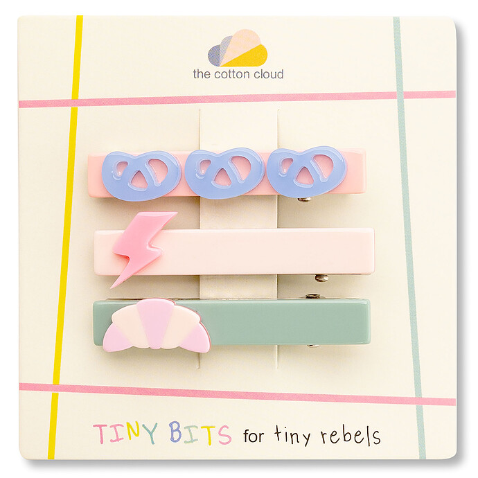Lot de 3 Barrettes - Croissants The Cotton Cloud