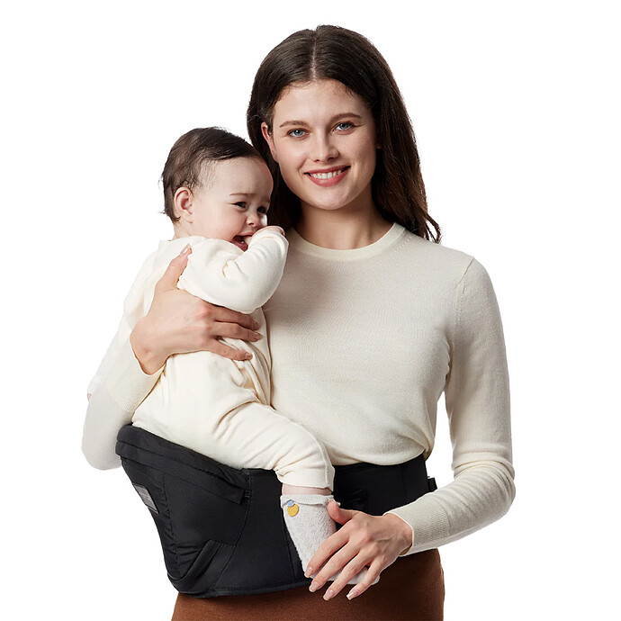 Porte-bébé Hip Seat Medium - Noir Momcozy
