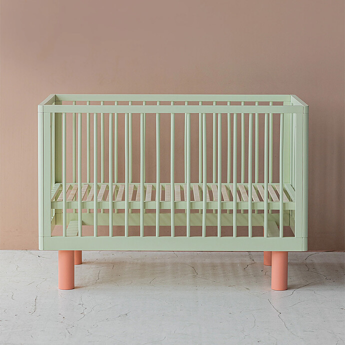 Avis Lit Bébé Evolutif Nox Pistache et Rose - 60 x 120 cm
