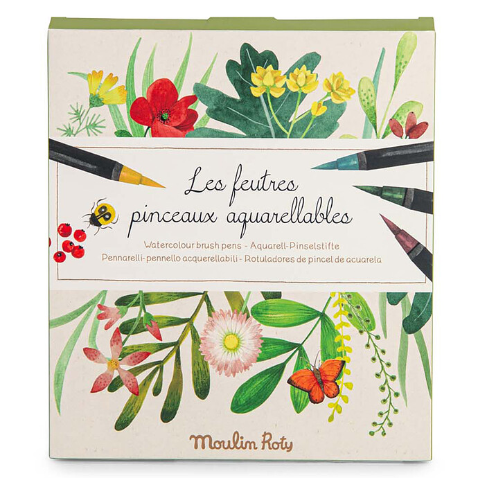 Boîte de 12 Feutres Aquarelles - Le Jardin du Moulin Moulin Roty