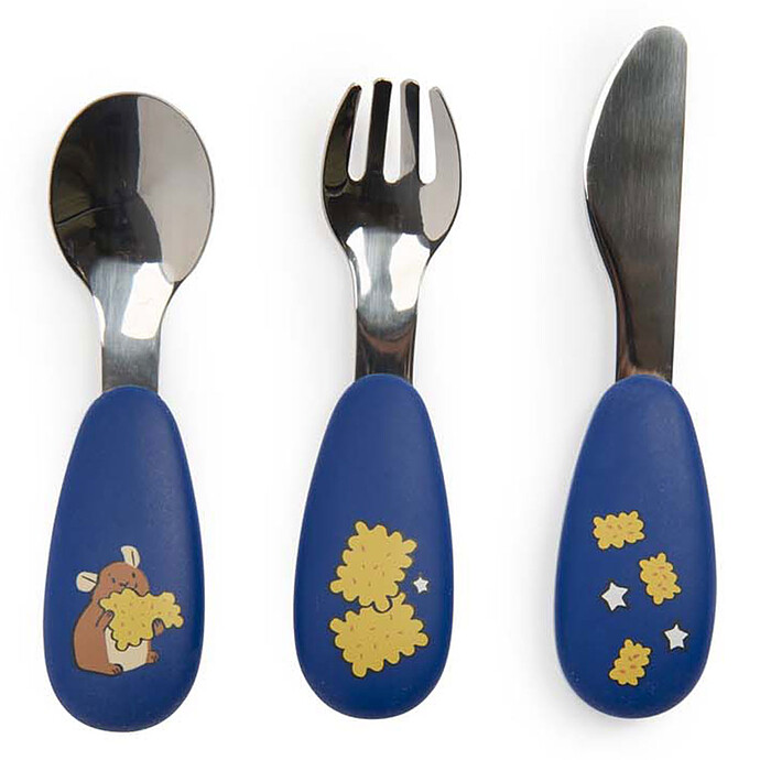Set de Couverts Silicone - Puce & Pilou Moulin Roty