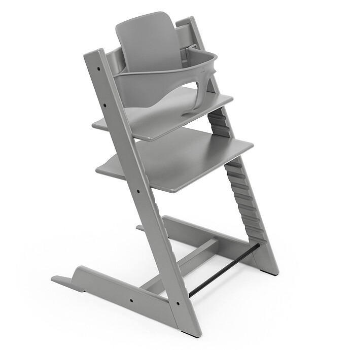 Chaise Haute Tripp Trapp avec Baby Set - Gris Tempête Stokke