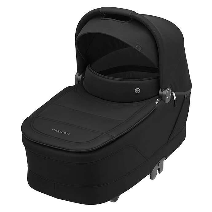 Poussette Trio Leona² - Siège Auto Pebble 360 i-Size Groupe 0+ - Nacelle Sense - Twillic Black & Essential Black Maxi-Cosi