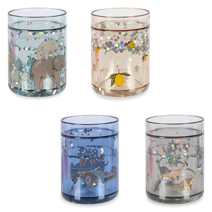 Lot de 4 Verres Magiques Blue Mix - 180 ml Konges Sløjd