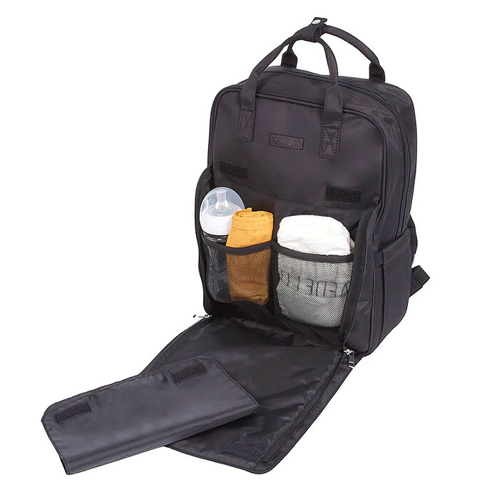 Achat Sac à Dos à Langer Matelassé - Noir