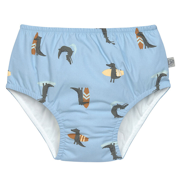 Maillot de Bain Couche Crocodile Bleu Ciel - 12/18 Mois  LÄSSIG