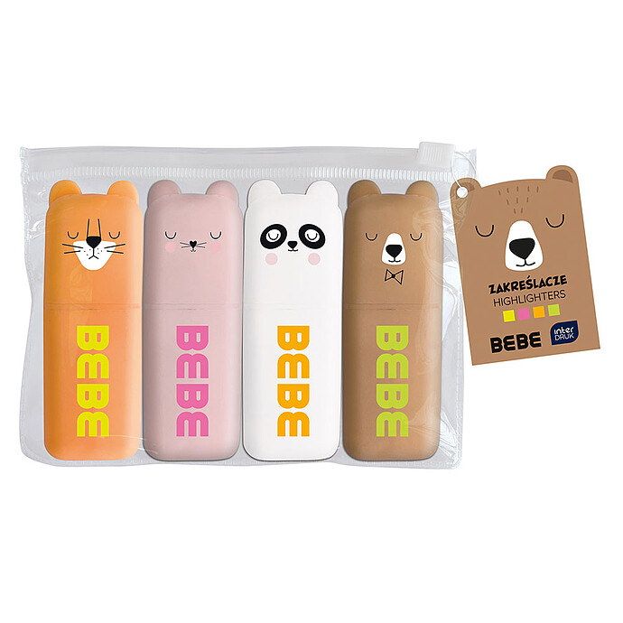Lot de 4 Mini Surligneurs BEBE Friends Bebe Interdruk