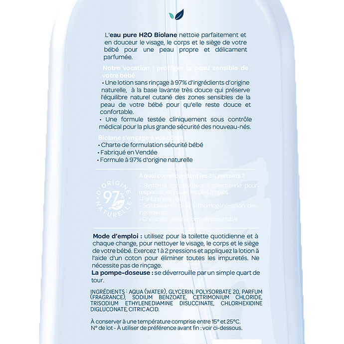 Eau Pure H2O - 350 ml Biolane