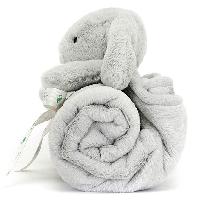 Bashful Silver Bunny Blankie Jellycat